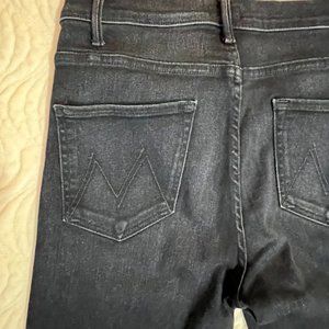 Mother Hustler Ankle Length, High-Rise Fray Encounters At Night Jeans, Size 31